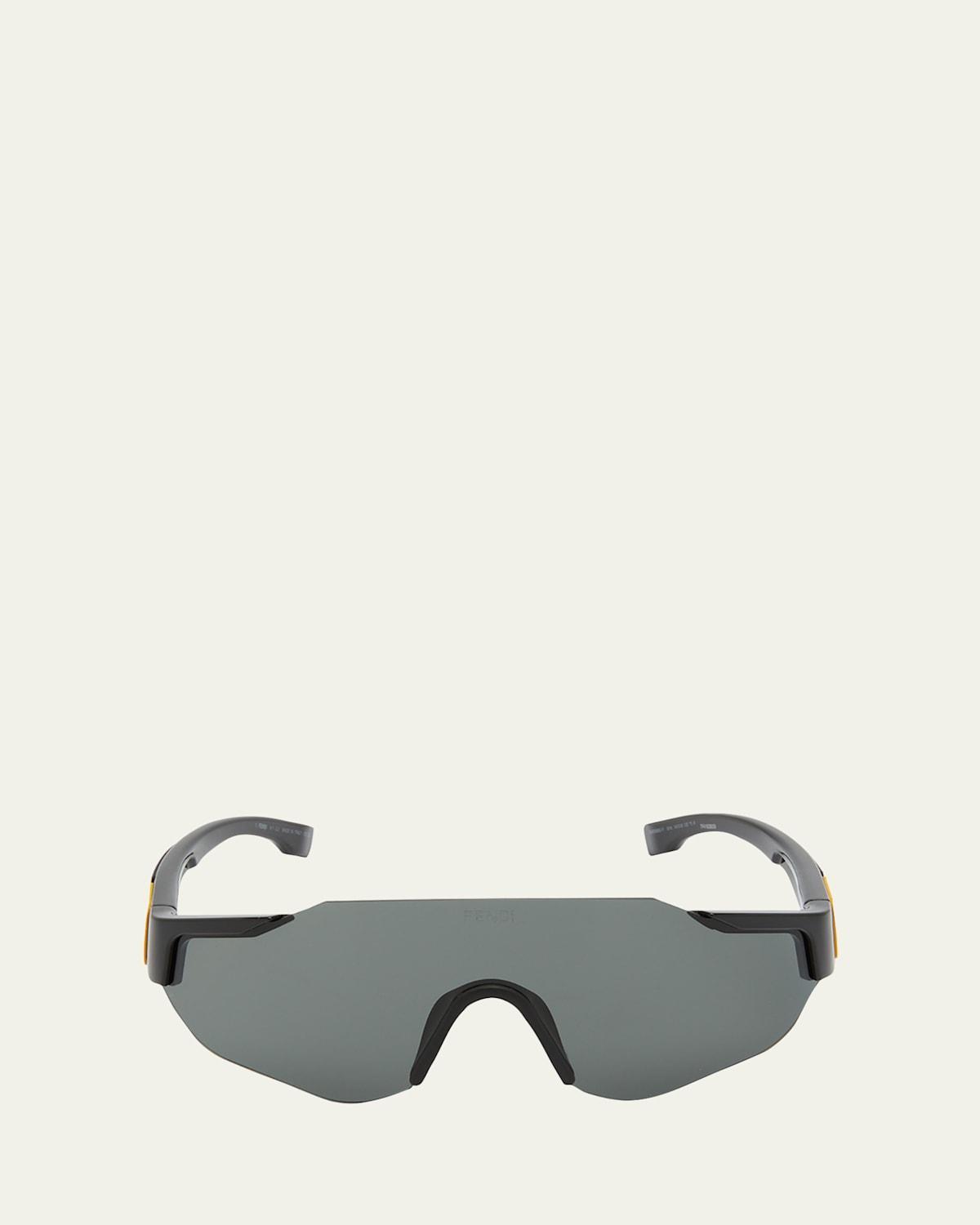 Mens FF-Logo Rimless Shield Sunglasses Product Image