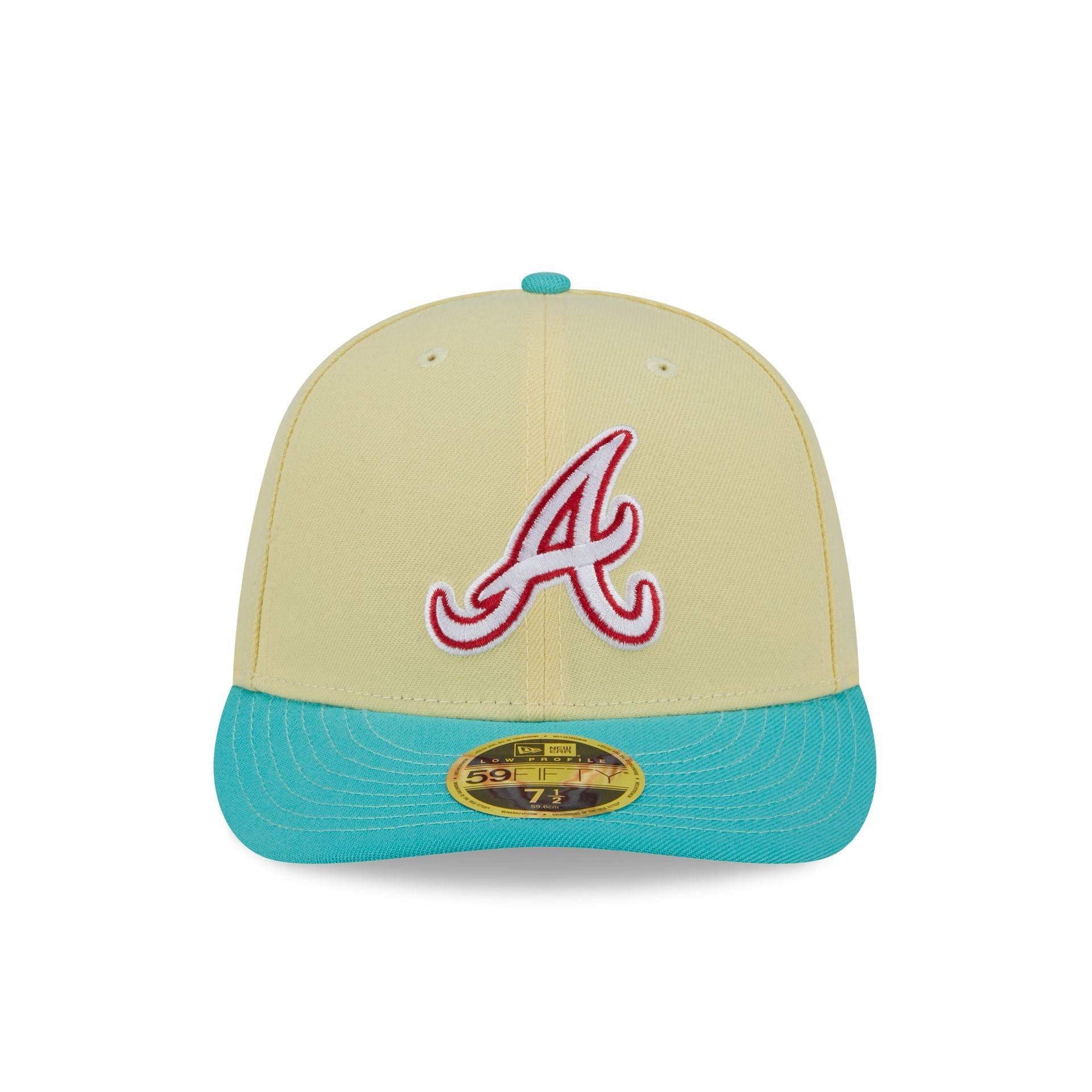 Atlanta Braves Soft Yellow Low Profile 59FIFTY Fitted Hat Male Product Image