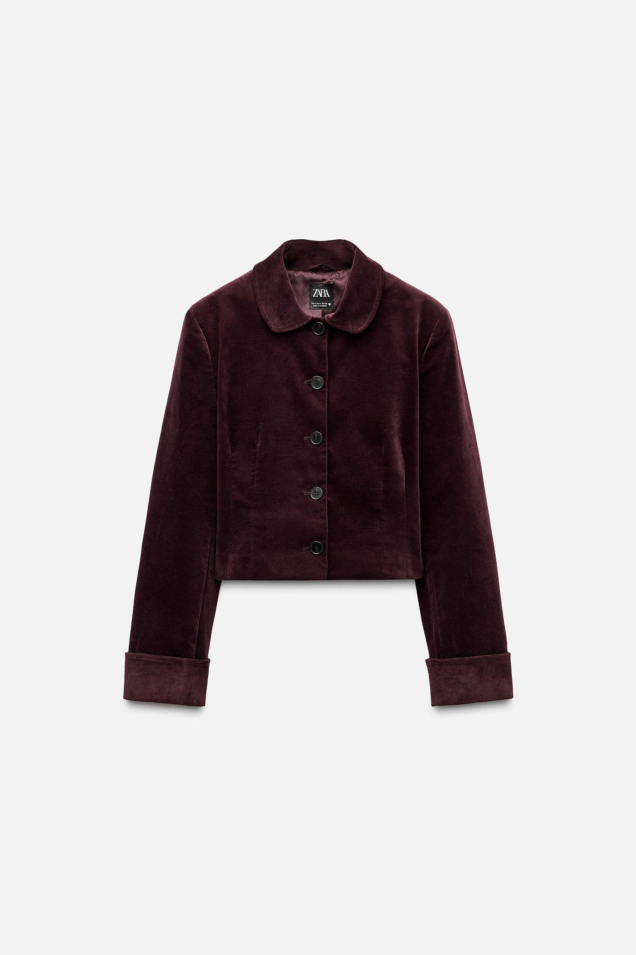 CROPPED VELVET JACKET Product Image