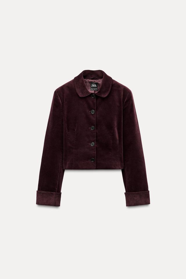 CROPPED VELVET JACKET Product Image