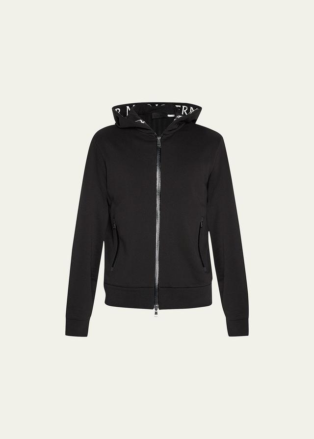 Moncler Logo Tape Cotton Zip Hoodie Product Image