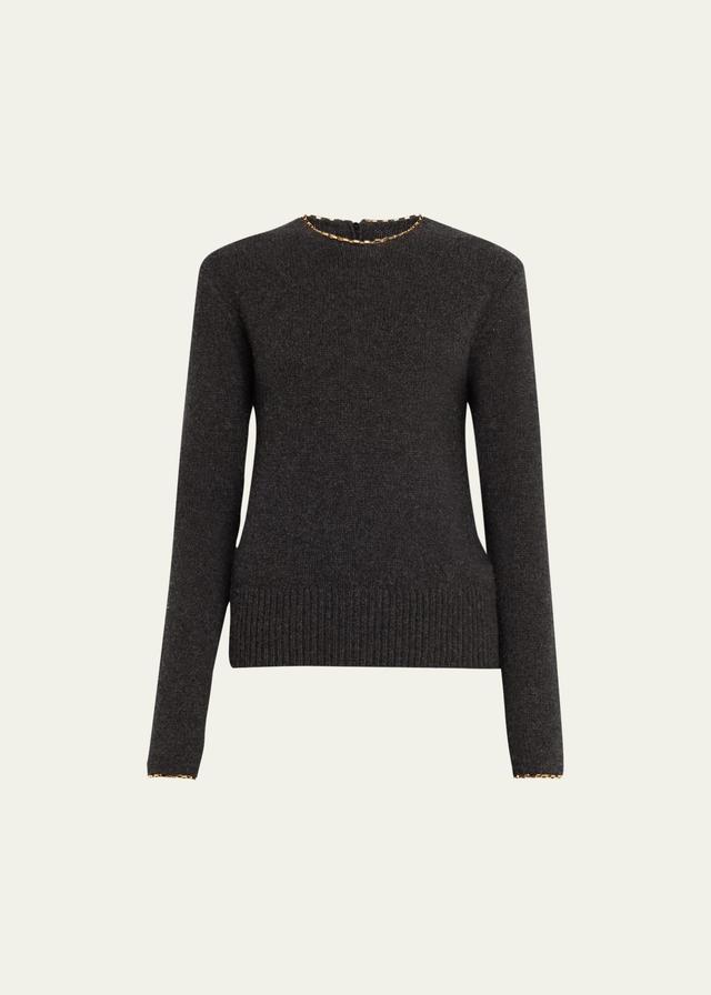 Womens Wool-Cashmere Chainlink Sweater Product Image