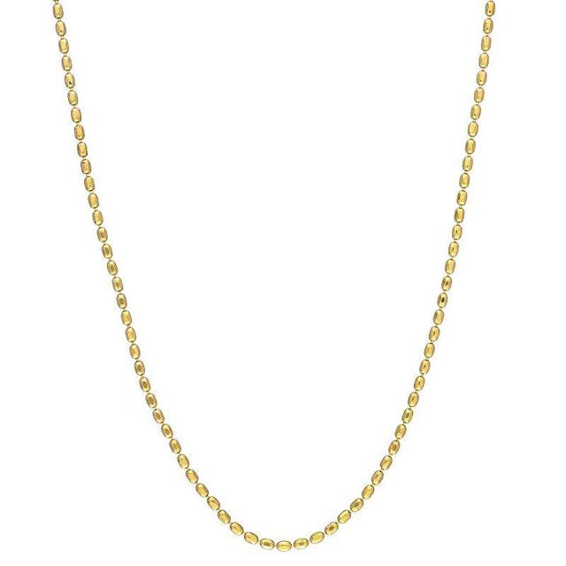 Stella Grace Sterling Silver Oval Ball Chain Necklace, Womens Gold Product Image