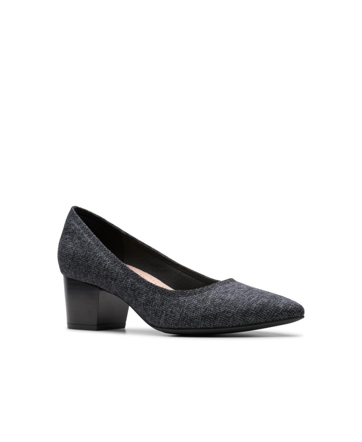 Clarks Ellanie Hope Womens Leather Block Heel Pumps Product Image