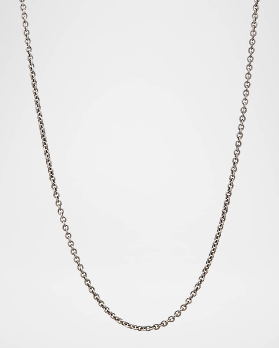 Mens Artisan Sterling Silver Link Necklace, 24L Product Image