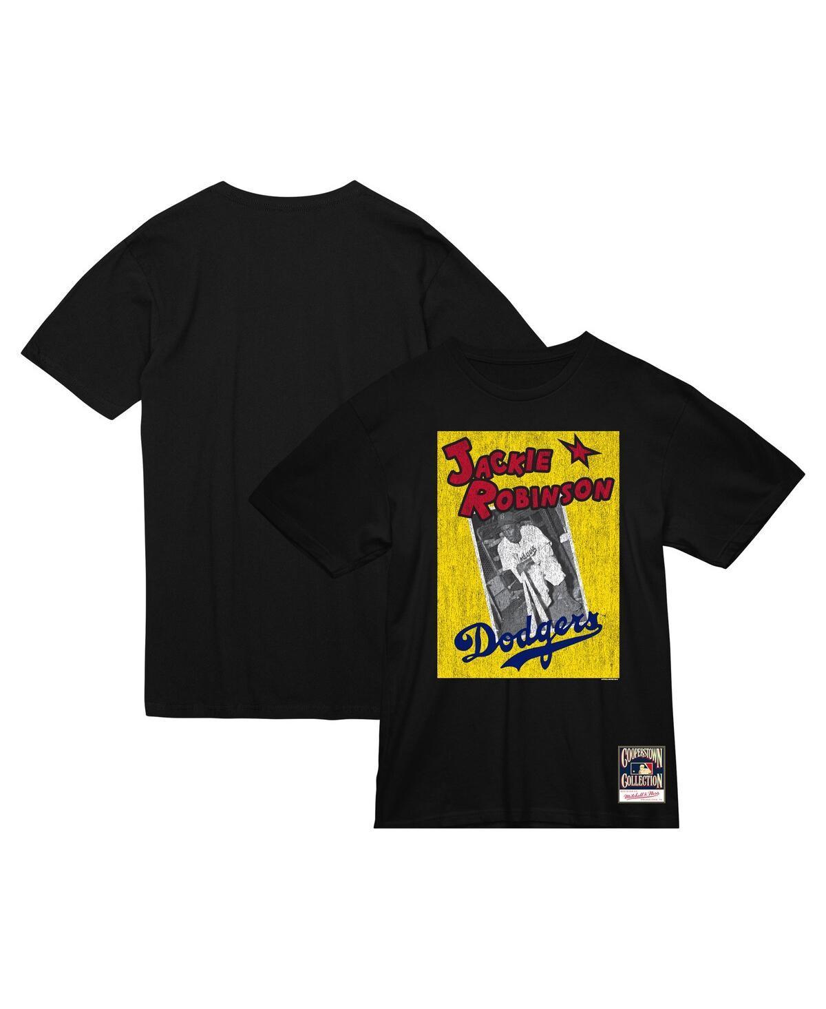 Mitchell & Ness Mens Jackie Robinson Black Brooklyn Dodgers vintage-like Cover T-Shirt Product Image