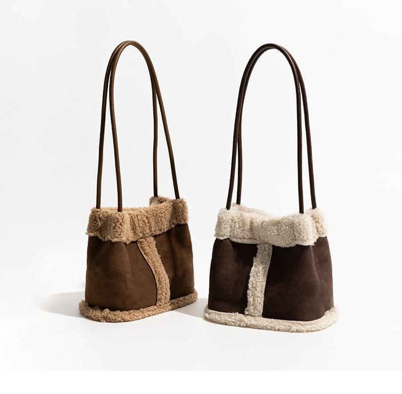 Fleece Panel Bucket Bag Product Image