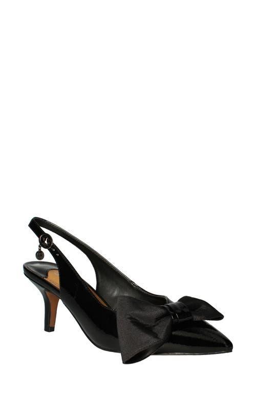 J. Renee Devika Patent Slingback Bow Pumps Product Image