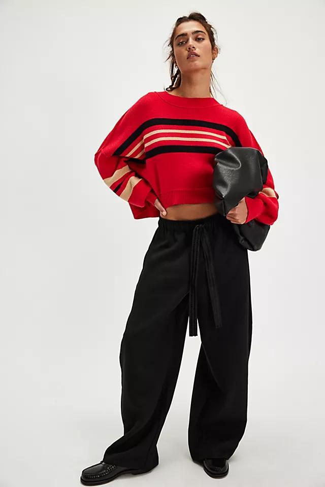 Easy Street Stripe Crop Pullover Product Image