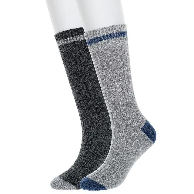 Mens 2-Pair Pack Cozy Crew Socks Set Product Image