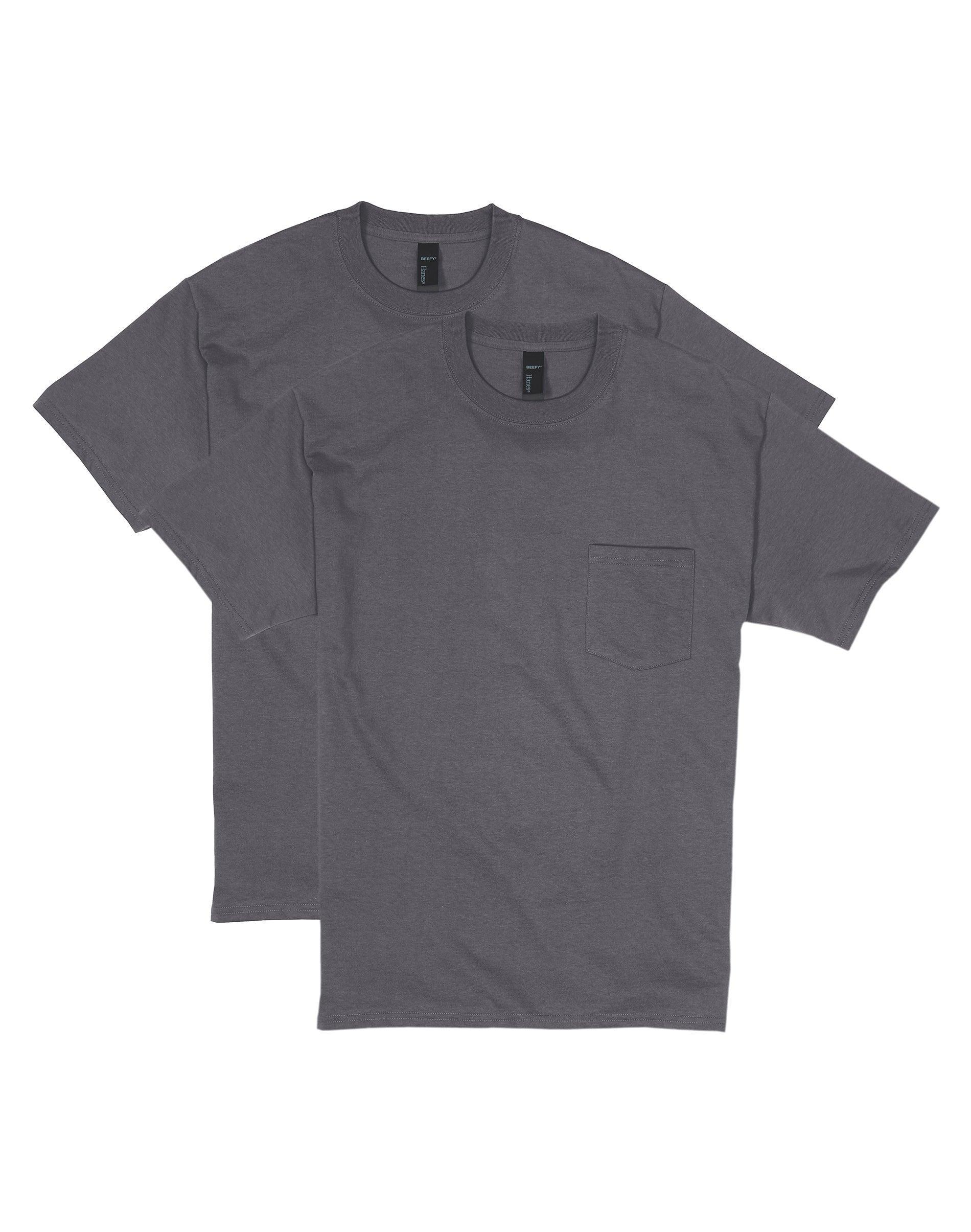 Hanes Beefy-T Unisex Pocket T-Shirt Black S Product Image