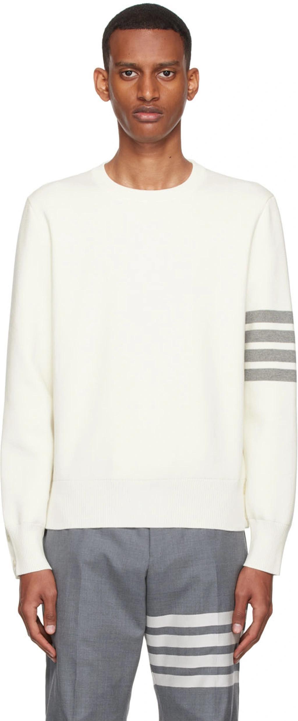 Off-white 4-bar Sweater In 100 White Product Image