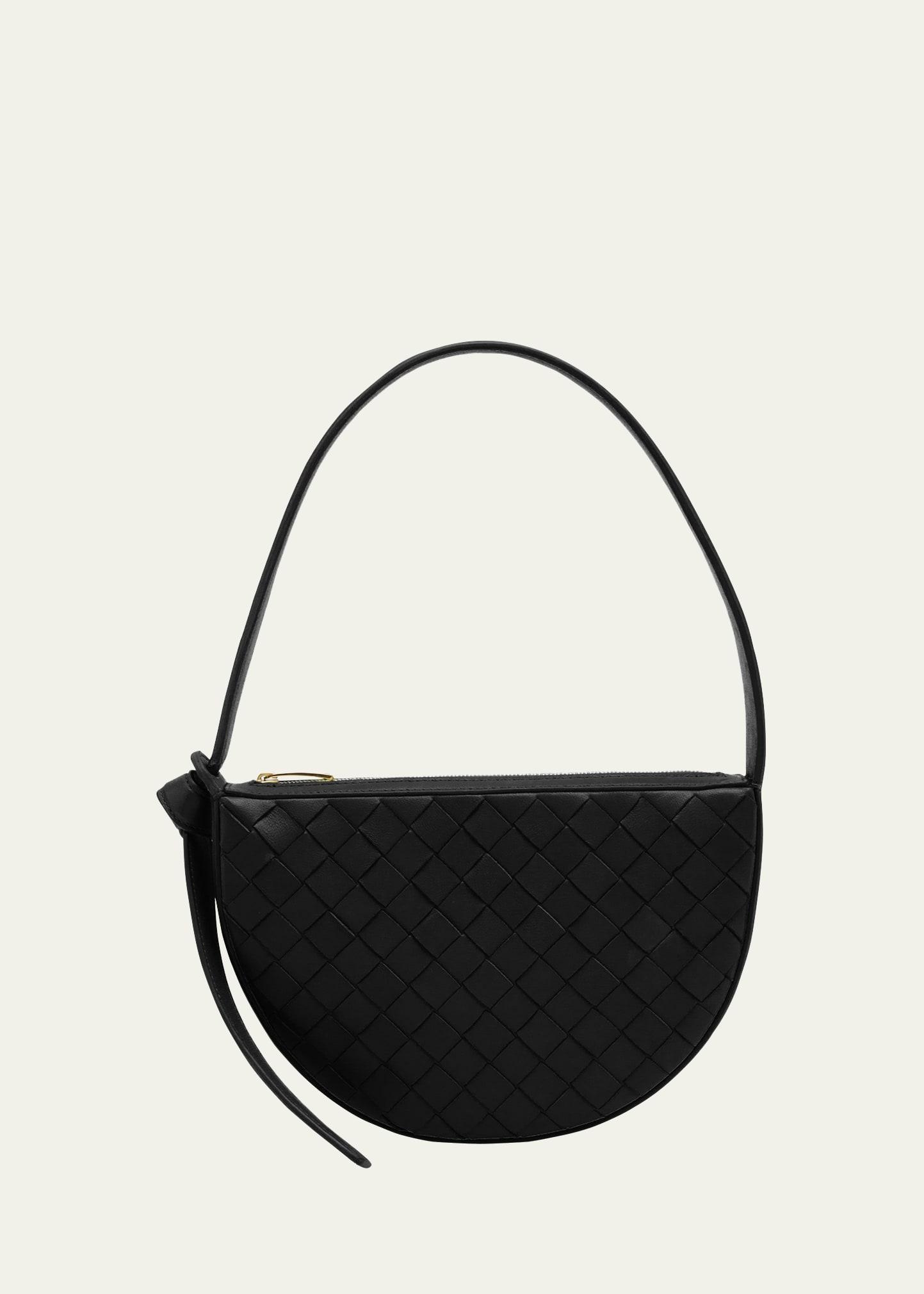 Womens Mini Crescent Intrecciato Shoulder Bag Product Image