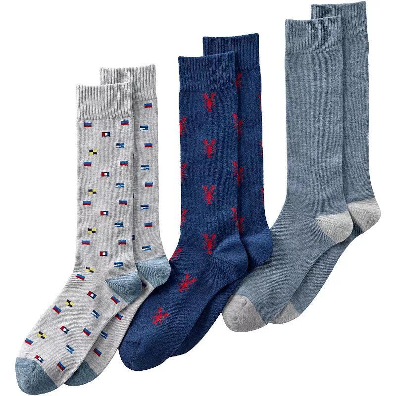 Mens Lands End 3-Pack Novelty Dress Socks Product Image