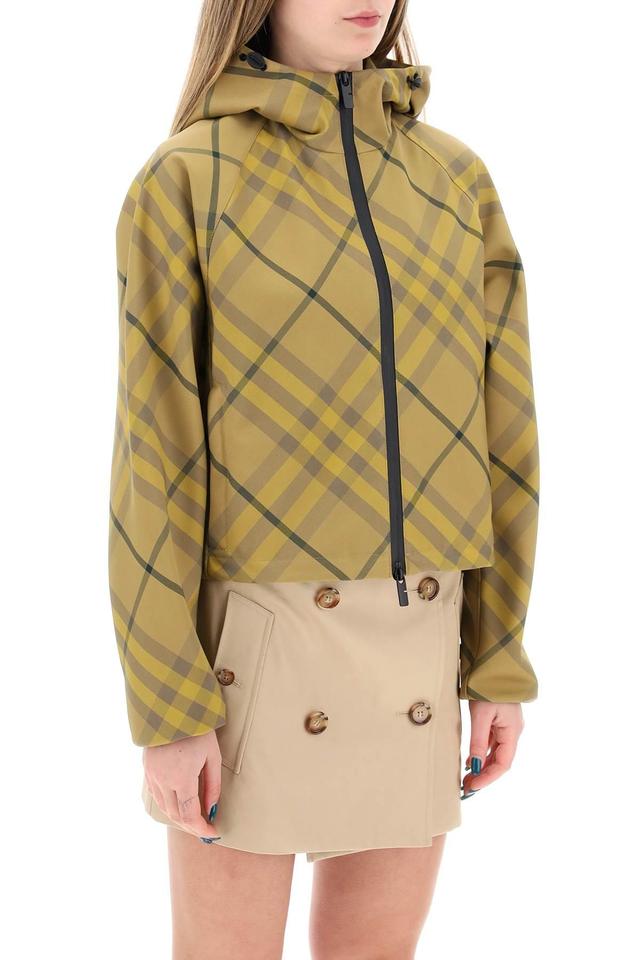 BURBERRY "cropped  Check Jacket" In Brown Product Image