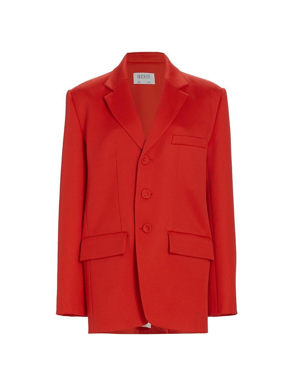 Womens Oversized Single-Breasted Blazer Product Image