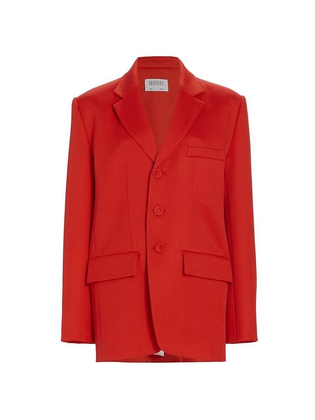 Womens Oversized Single-Breasted Blazer Product Image