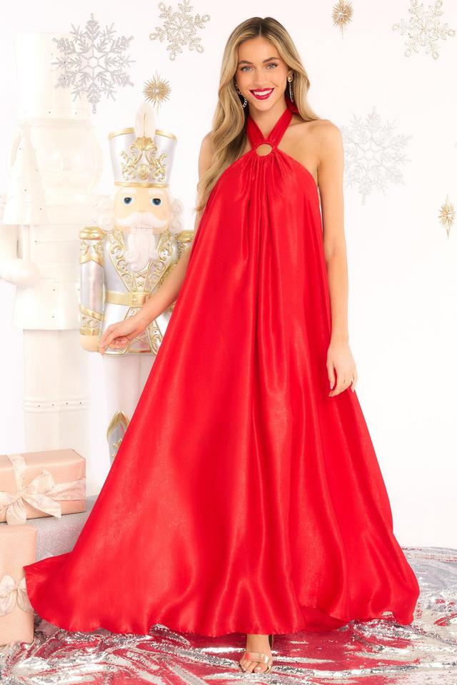 Aura Covered By Love Red Maxi Dress Product Image