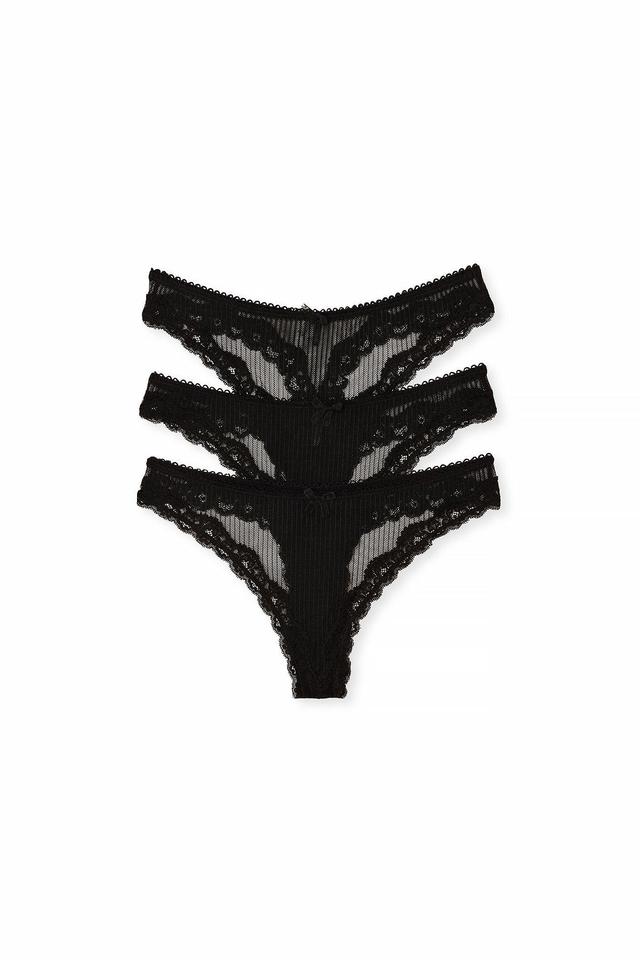 Lace Basic Thong 3-pack Product Image