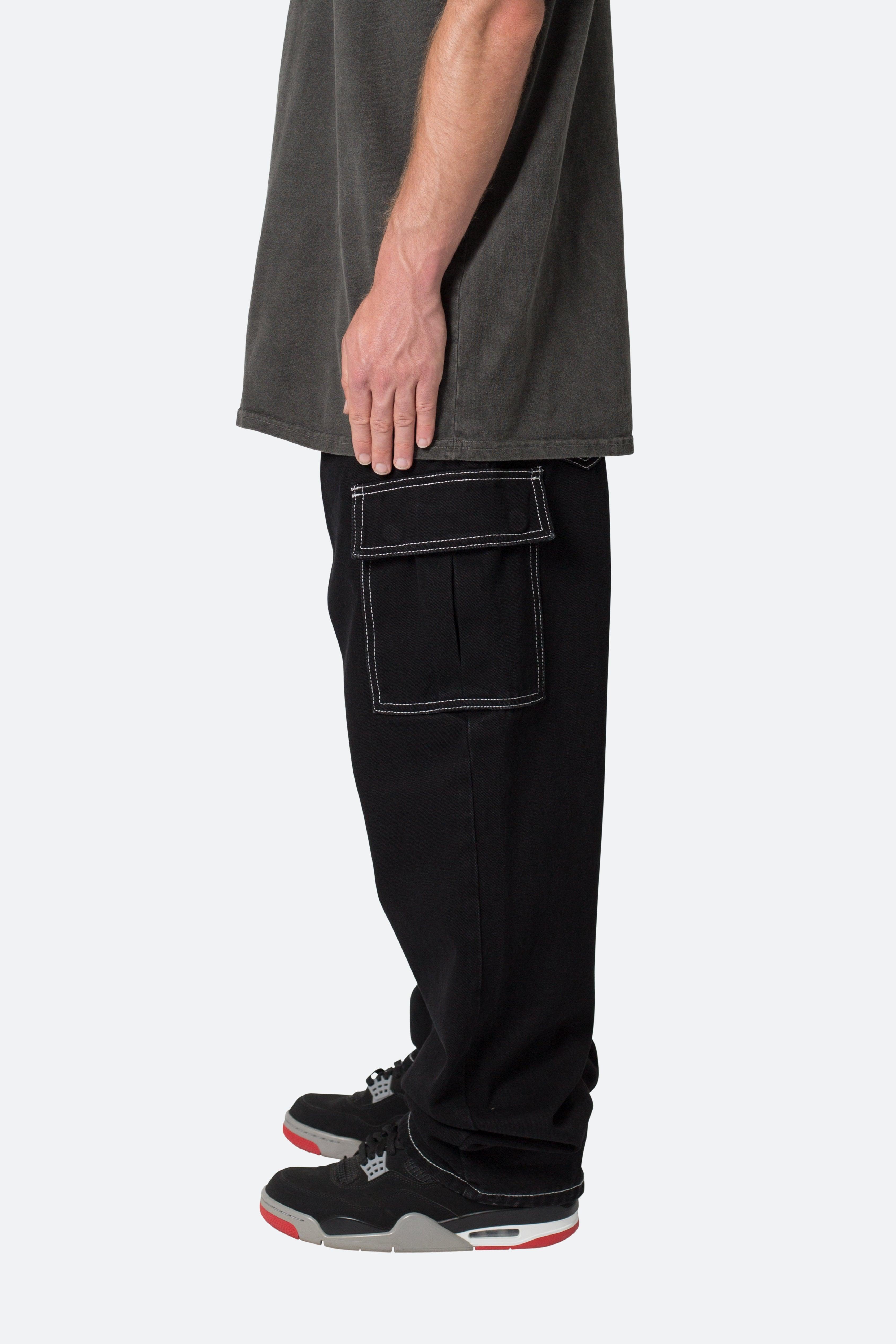 Contrast Ultra Baggy Denim - Black Product Image