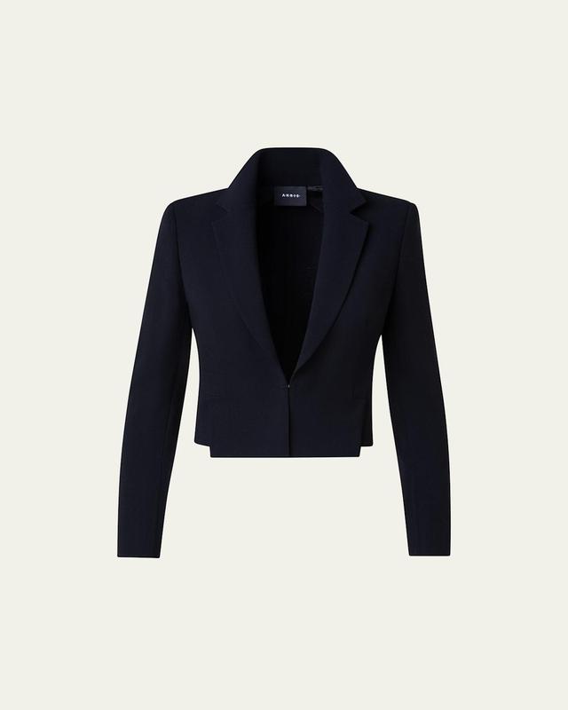 Womens Double-Face Wool Cropped Jacket Product Image