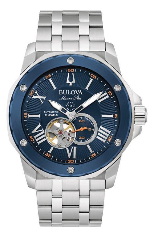 Bulova Mens Marine Star Automatic Stainless Steel Bracelet Watch Product Image