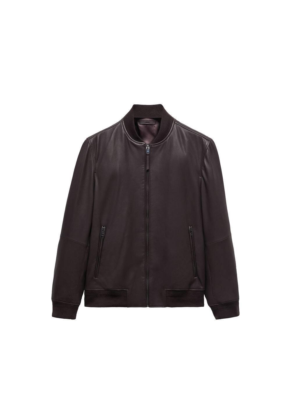 MANGO MAN - 100% nappa leather jacket chocolateMen Product Image