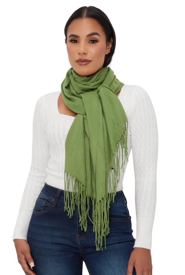 Solid Pashmina Scarf Female Product Image