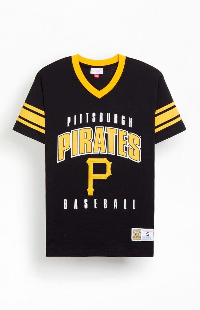 Mitchell & Ness Men's Pittsburgh Pirates Baseball Retro V-Neck T-Shirt Product Image