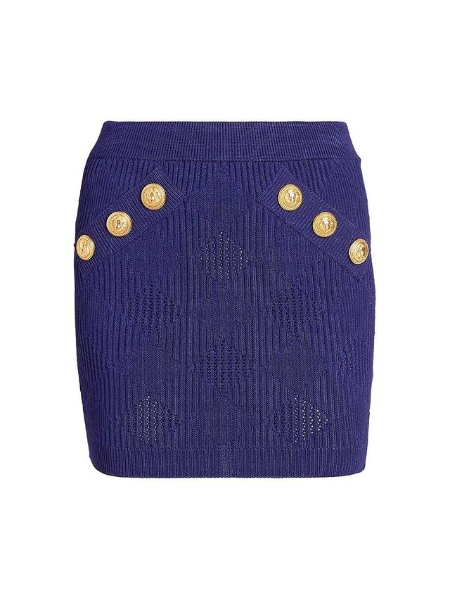 Womens Textured Knit Miniskirt Product Image