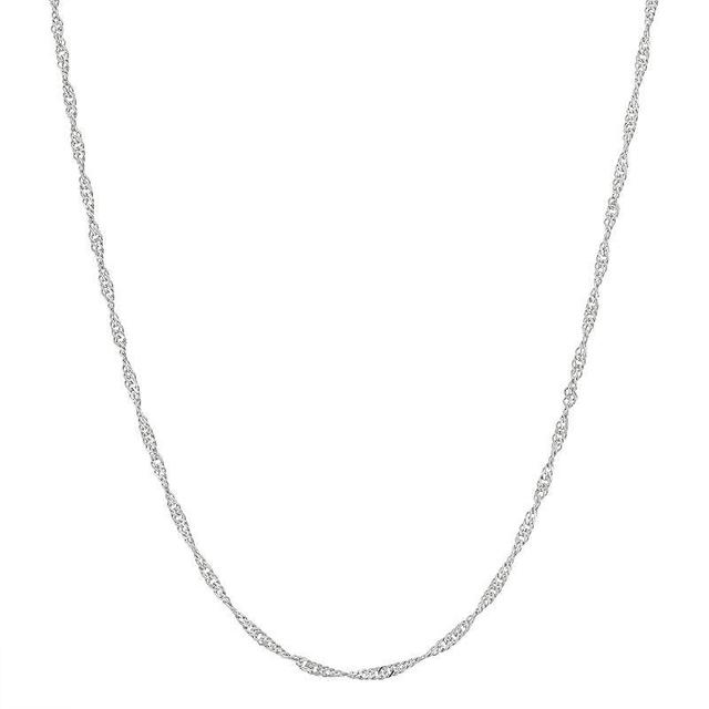 Adjustable Singapore Chain In Sterling - 16 - 22 Product Image