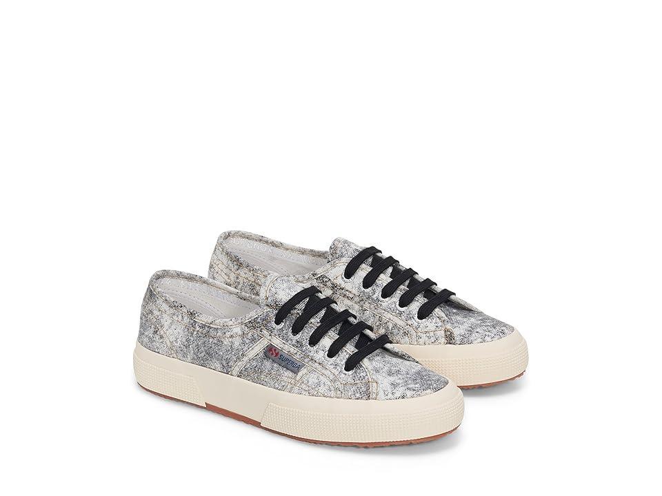 Superga 2750 cotton denim destroyed (White Beige Gardenia) Women's Shoes Product Image