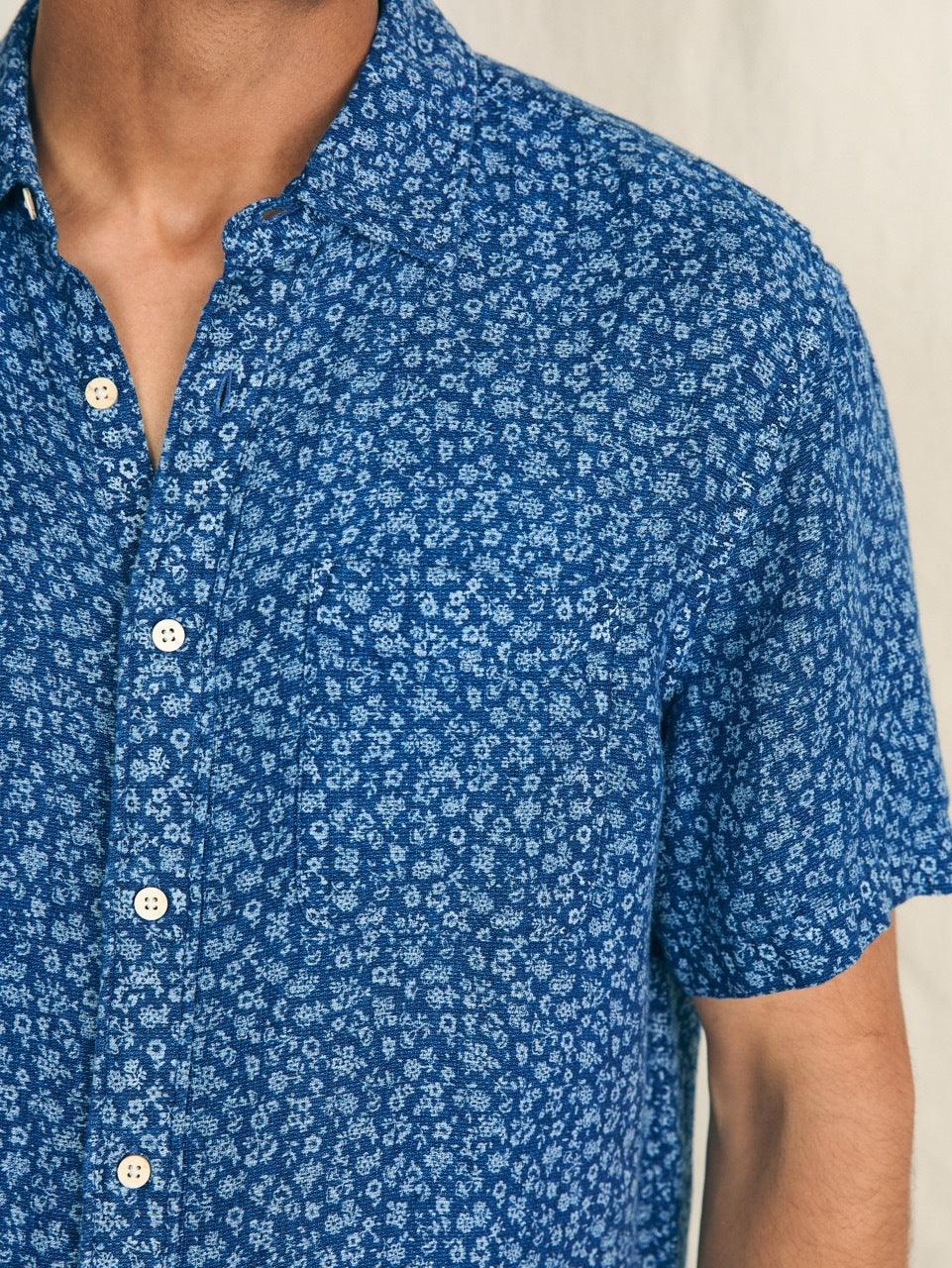 Short-Sleeve Palma Linen Shirt - Oceana Ditsy Male Product Image