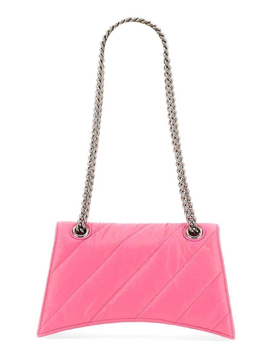 Leather Chain Bag In Pink Product Image