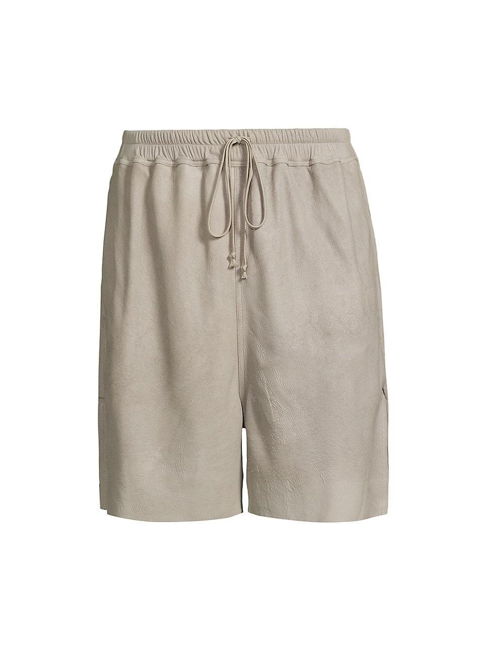 Mens Leather Drawstring Shorts Product Image