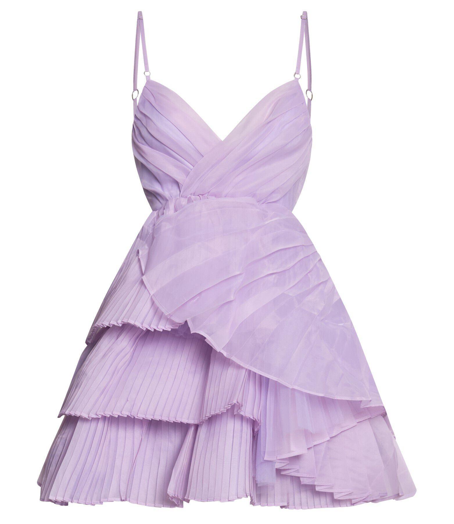 Amalie The Label - Mae Pleated Mini Dress in Lilac Product Image