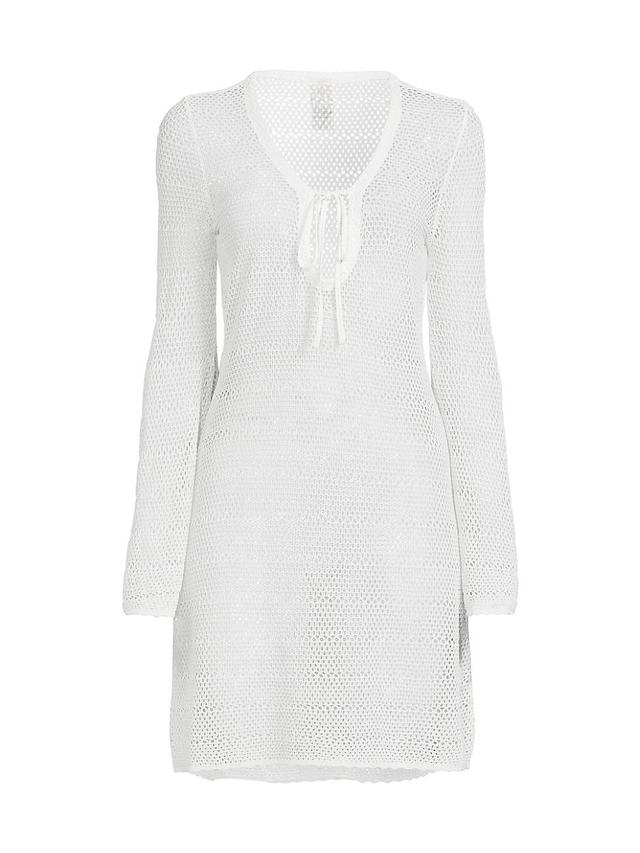 Womens Bell-Sleeve Knit Cover-Up Tunic Product Image