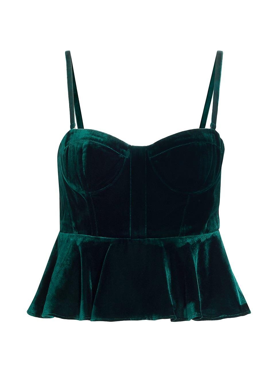 Womens Colette Velvet Bustier Top Product Image