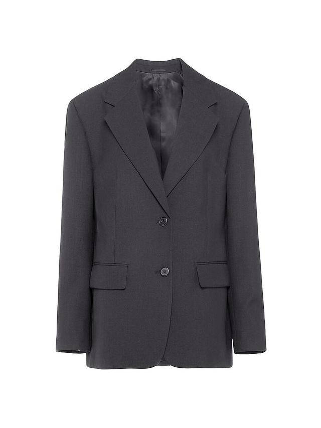 Womens Single-Breasted Wool Blazer Product Image