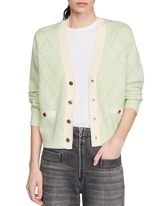 Womens Two-Tone Cardigan Product Image