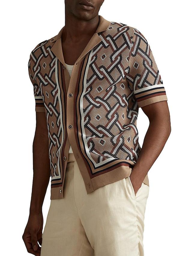 Mens Hyde Jacquard-Knit Camp Shirt Product Image