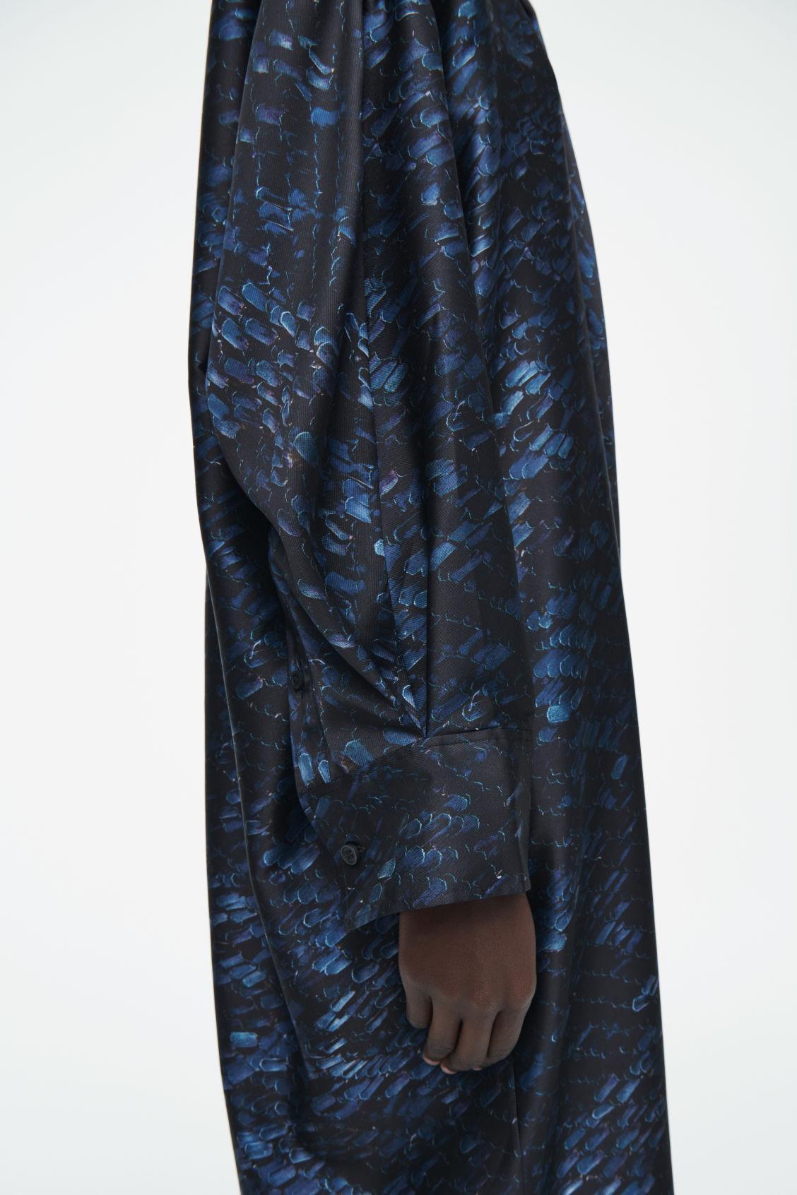 PRINTED SCARF-DETAIL MIDI DRESS Product Image