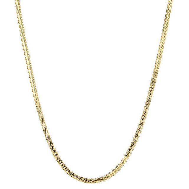 Sunkissed Sterling Wheat Chain Necklace, Womens Gold Product Image