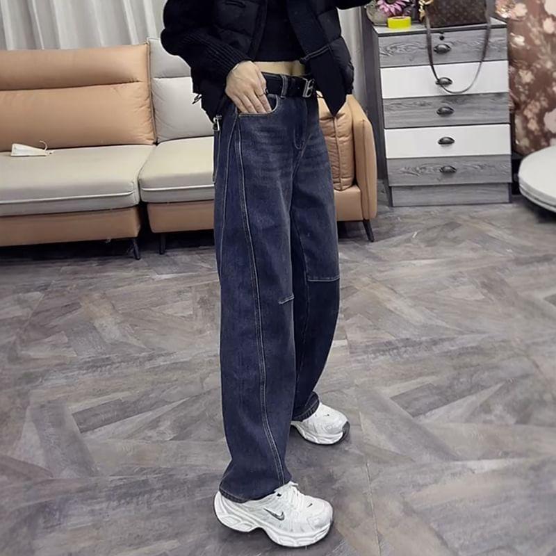 High-Rise Straight Leg Jeans Product Image