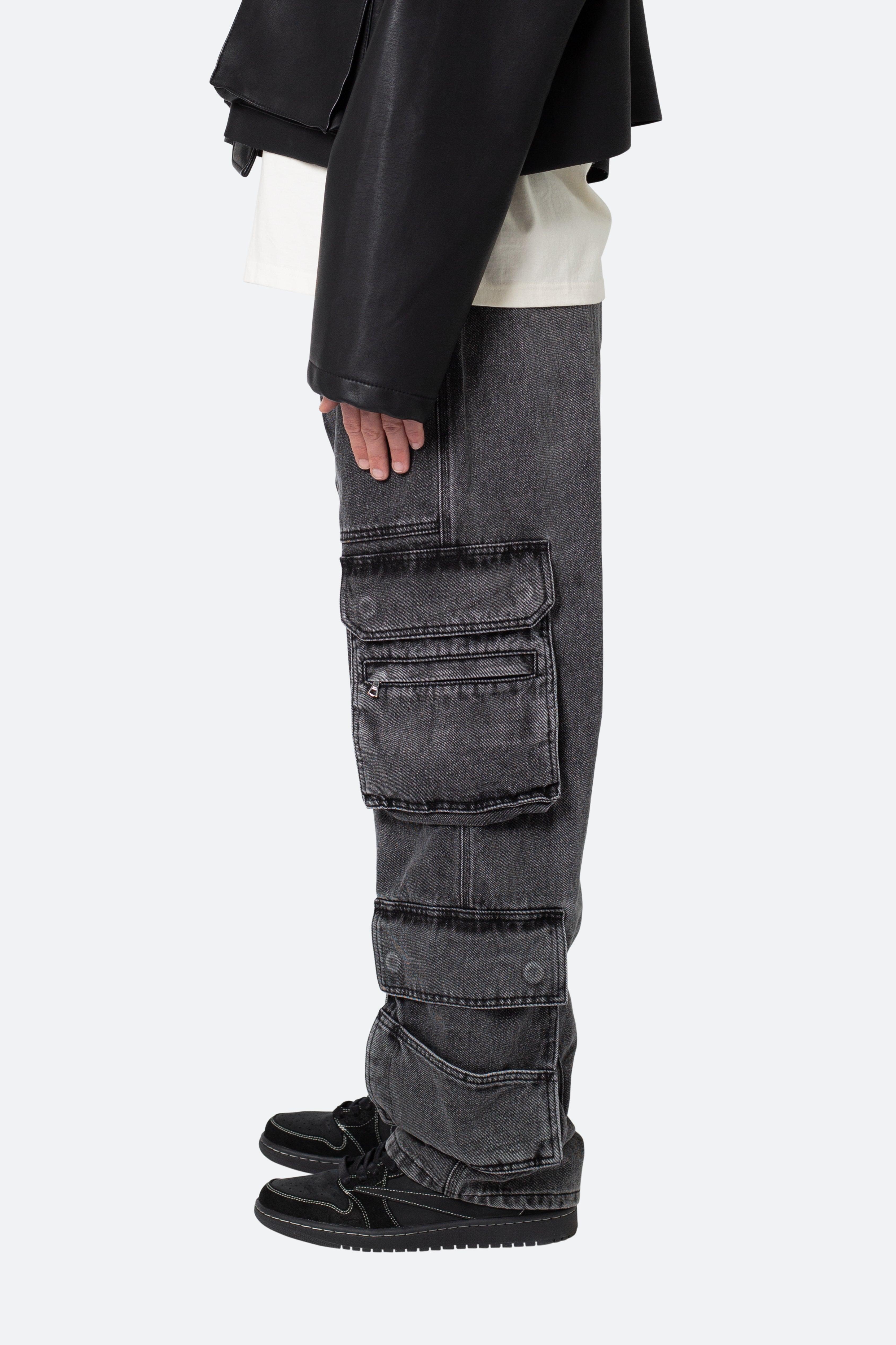 Ultra Baggy Skate Cargo Denim - Washed Black Product Image