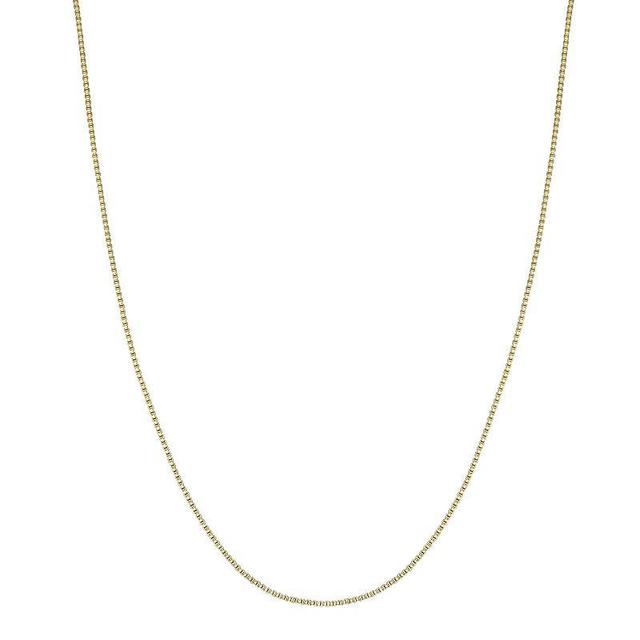 PRIMROSE 18k Gold over Sterling Silver Box Chain Necklace, Womens Yellow Product Image