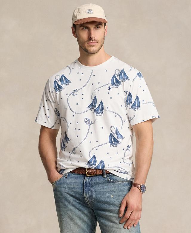 Polo Ralph Lauren Mens Big & Tall Nautical-Print Jersey T-Shirt Product Image