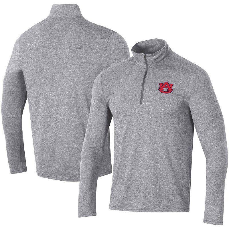 Mens Champion Heathered Gray Auburn Tigers Field Day Team Quarter-Zip Jacket Product Image