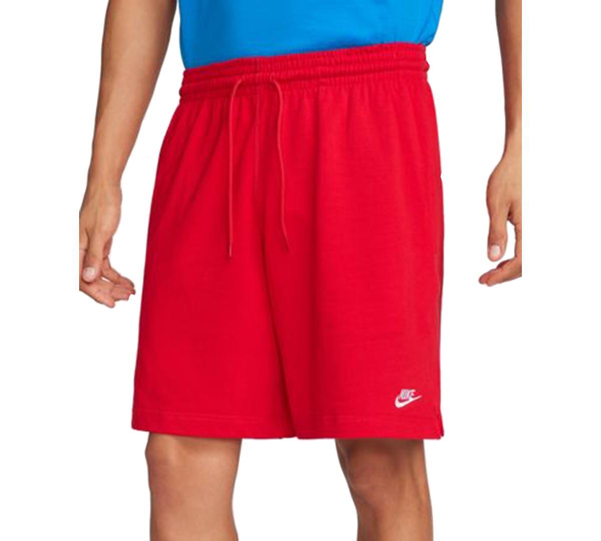 NIKE Men's Club Relaxed-fit Logo Embroidered Shorts, Regular & Big & Tall In Red Product Image