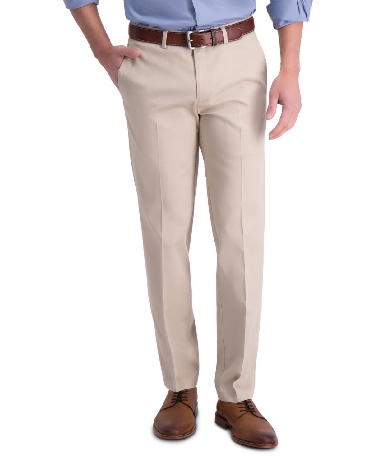 Haggar Mens Iron Free Premium Khaki Straight-Fit Flat-Front Pant Product Image